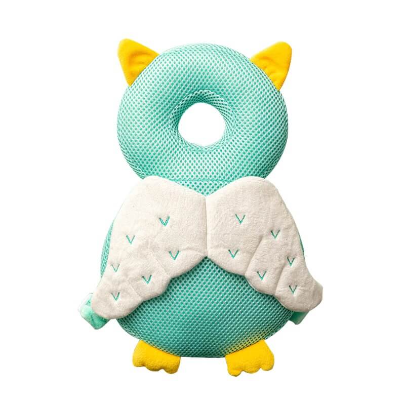 Child safety gear: infant head cushion backpack in a soft, breathable material for fall protection.