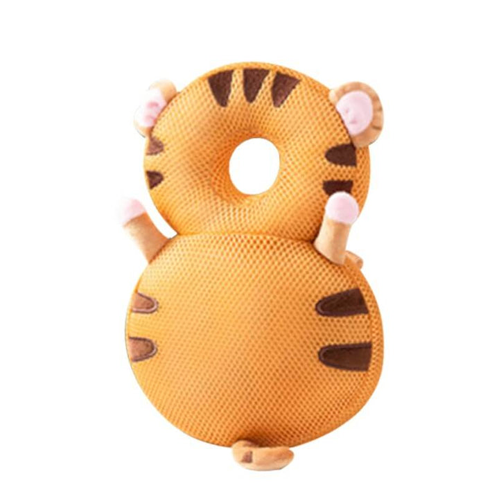 Toddler walking aid: padded head protection backpack to prevent falls during playtime.
