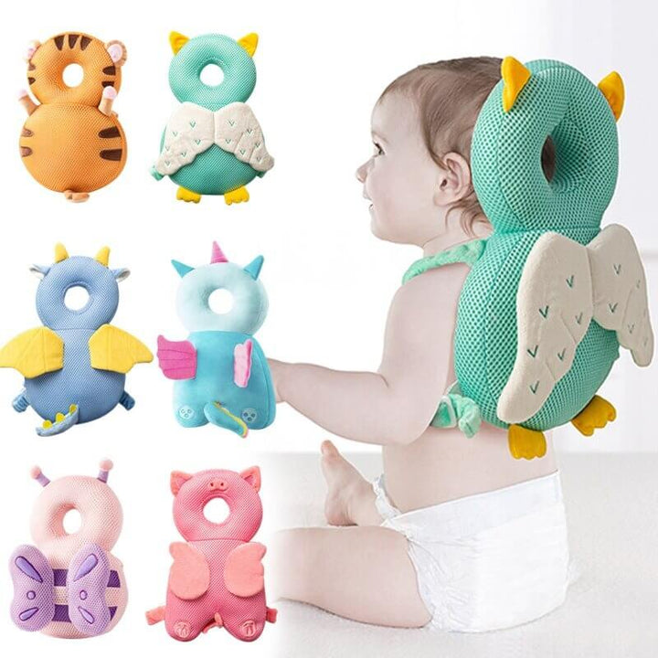 Learn to walk safely with this infant head protection backpack, soft and comfortable for babies.