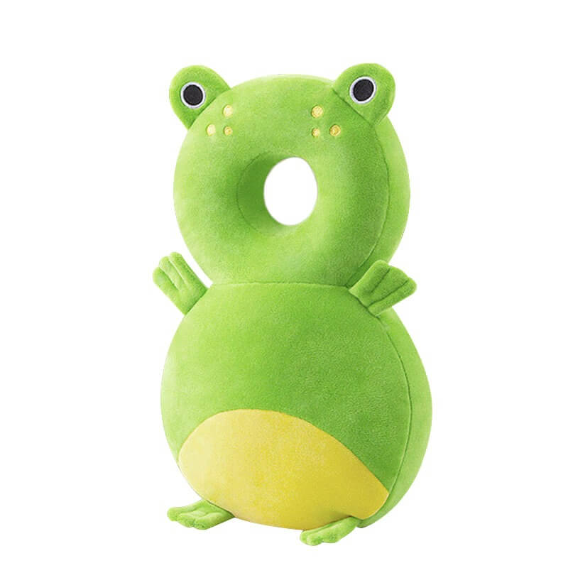 Adorable animal-themed infant head protection backpack, essential child safety gear for playtime.
