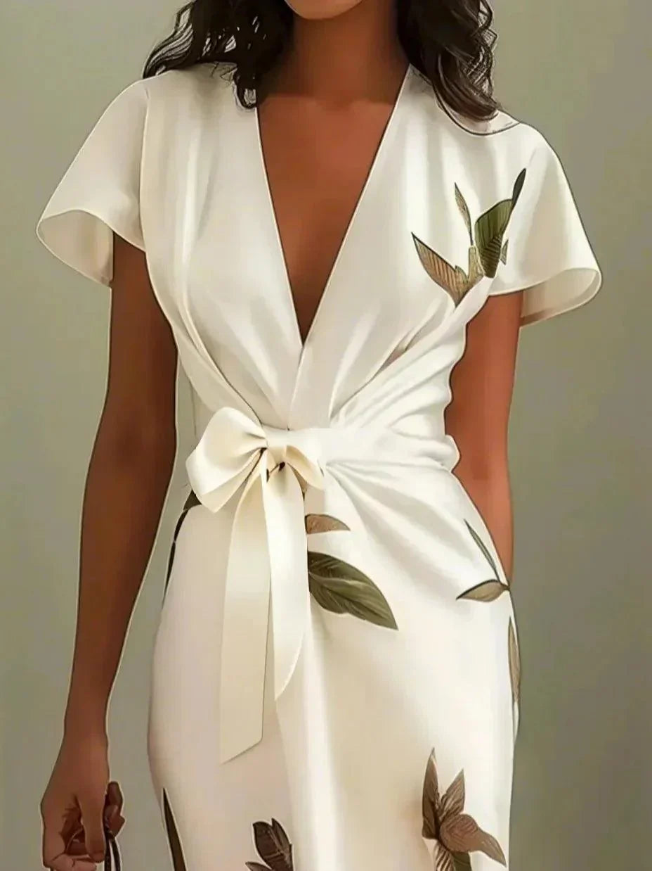 Elegant Wrap Midi Dress
