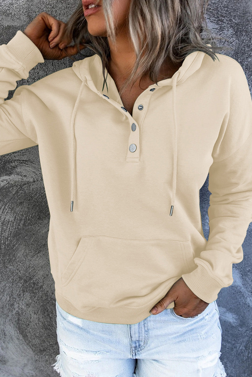 Easy-to-wear women's pullover hoodie sweater for cozy, casual days & everyday style.