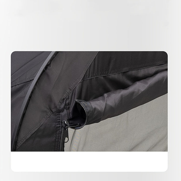 CozyNest folding tent bed providing a safe, enclosed sleep space. Great for indoor naps & outdoor rest.