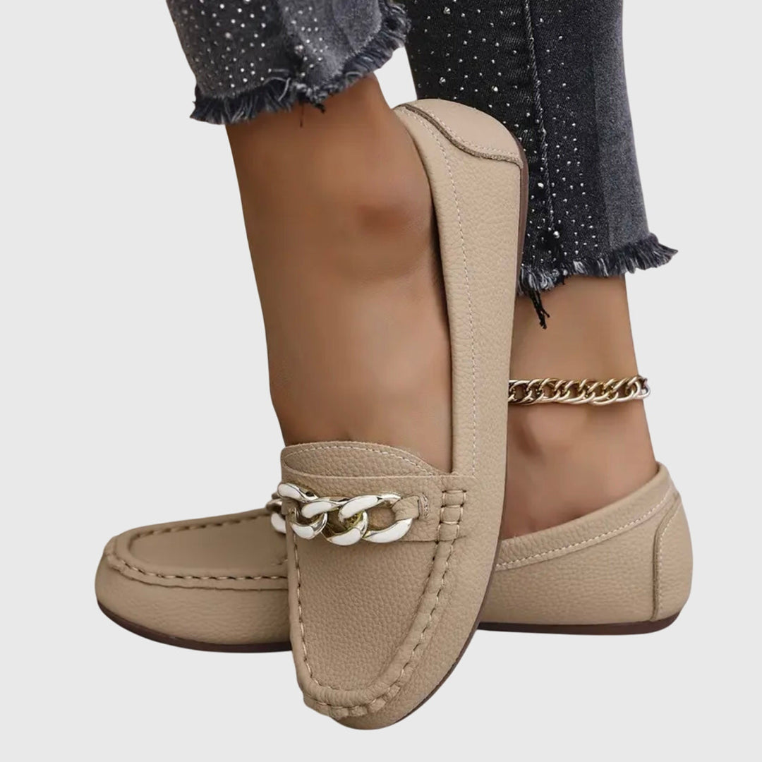 Women's Gold Chain Loafers