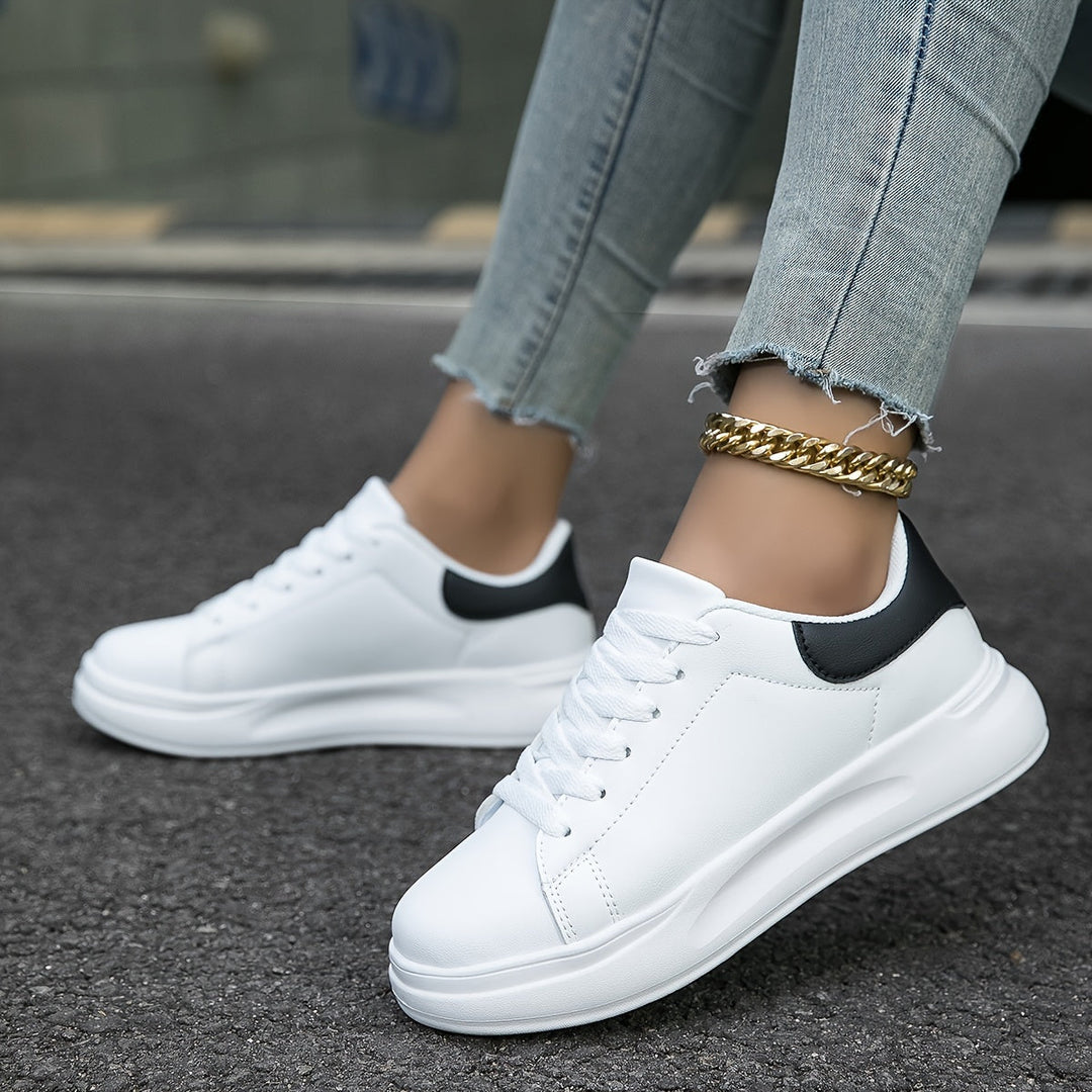 Ergonomic women's sneakers featuring arch support and plush cushioning for support.