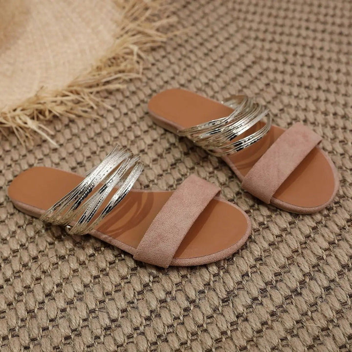 Women's comfortable orthopedic slip-on sandals. Memory foam for foot pain relief & arch support.