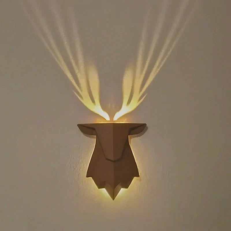Captivating LED wall light projecting a luminous wing, perfect decorative lighting for home ambiance.