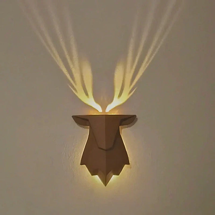Captivating LED wall light projecting a luminous wing, perfect decorative lighting for home ambiance.