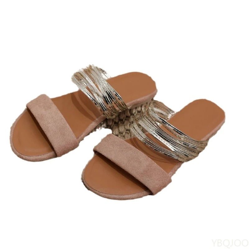 Women's versatile orthopedic memory foam slip-on sandals for casual summer wear & daily comfort.