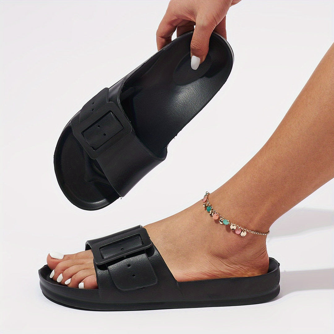 Cloud-soft women's orthopedic slippers, providing excellent arch support & all-day comfort. Casual summer shoe.