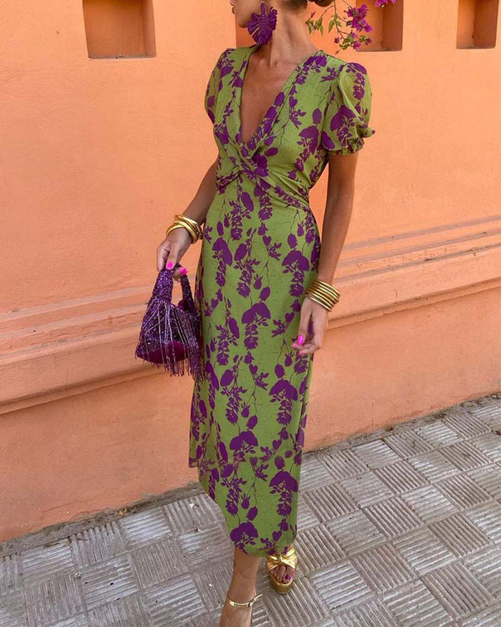 Women's Floral Print Boho Dress