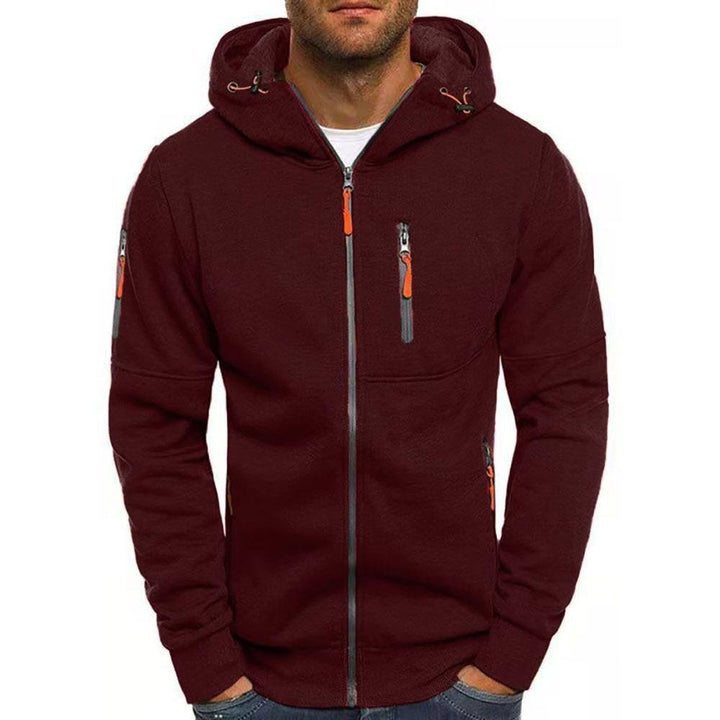 Soft black unisex hooded zip-up sweatshirt, a cozy jacket for activewear, casual style, and warmth.