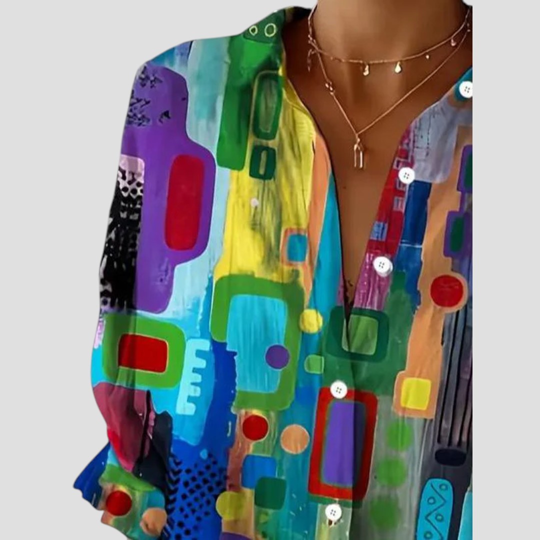 Women's Geometric Print Blouse