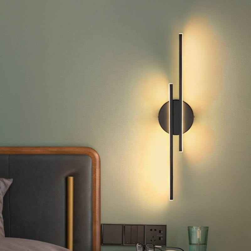 Modern LED wall sconce for contemporary home decor. Dimmable ambient lighting.