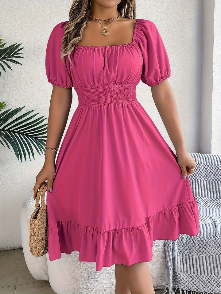 Sophia Puff Sleeve Midi Dress