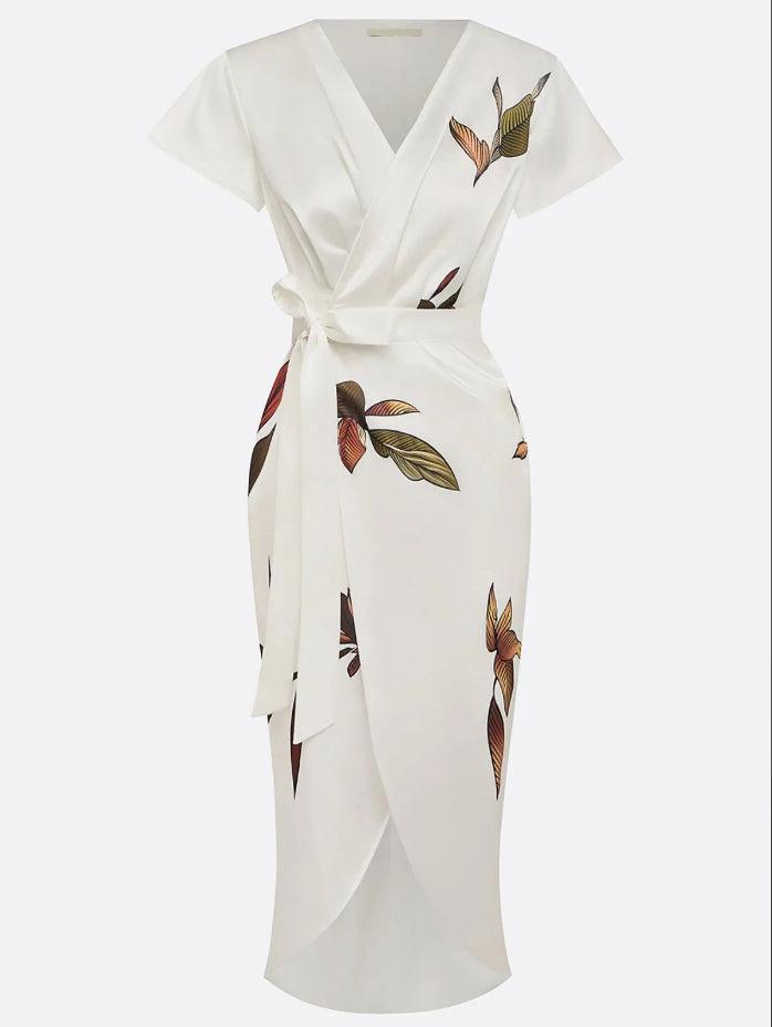 Elegant Wrap Midi Dress