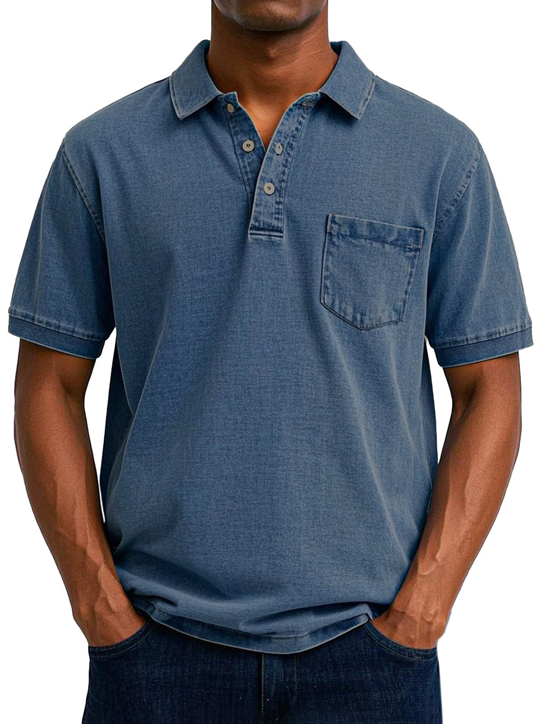 Retro men's polo shirt, offering classic vintage style and comfortable short-sleeve casual wear.
