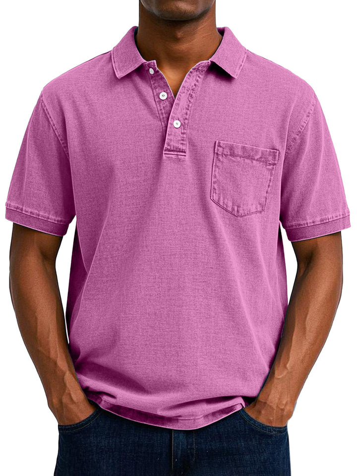 Classic men's vintage polo for comfortable everyday wear. Short-sleeve casual shirt, retro appeal.