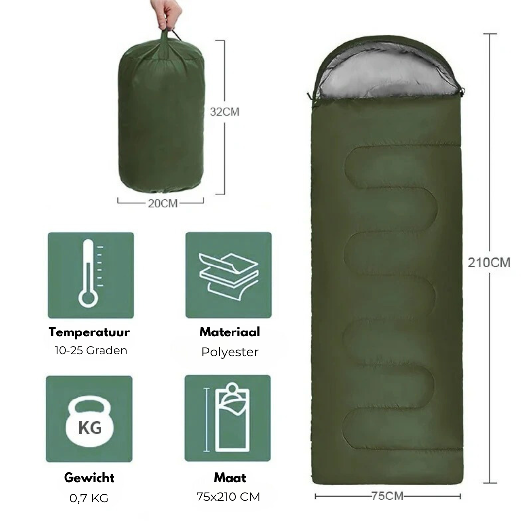 Comfortable unisex sleeping bag, perfect for warmth during outdoor camping trips, essential gear for any expedition.