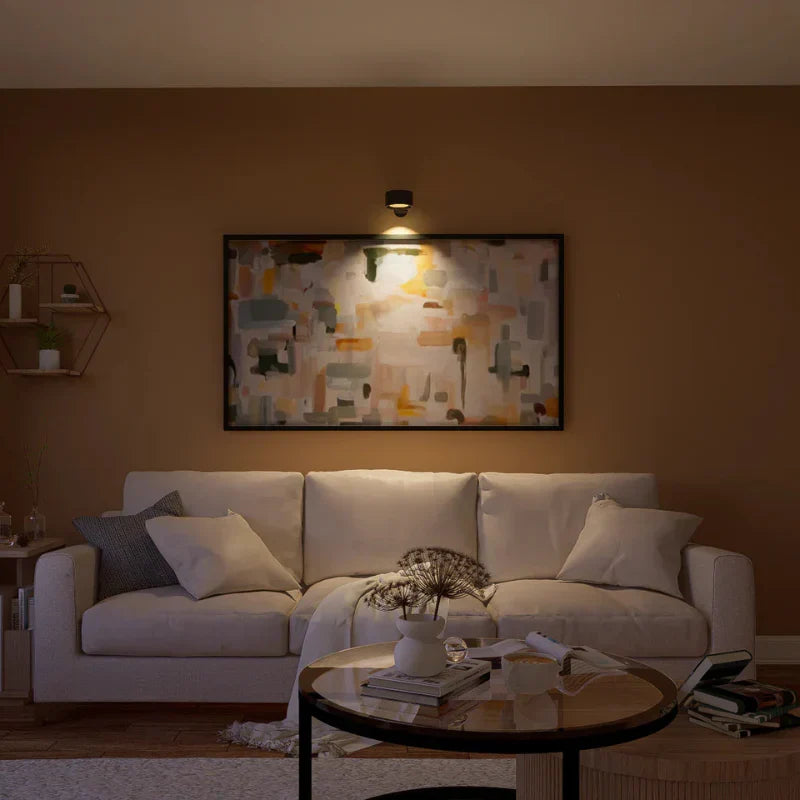 Cordless LED wall light with 360-degree rotation, dimmable, Nvroome Lights for any room.