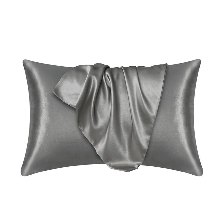 Soft mulberry silk pillow cover, beneficial for hair care & skin care. Luxury bed linen.