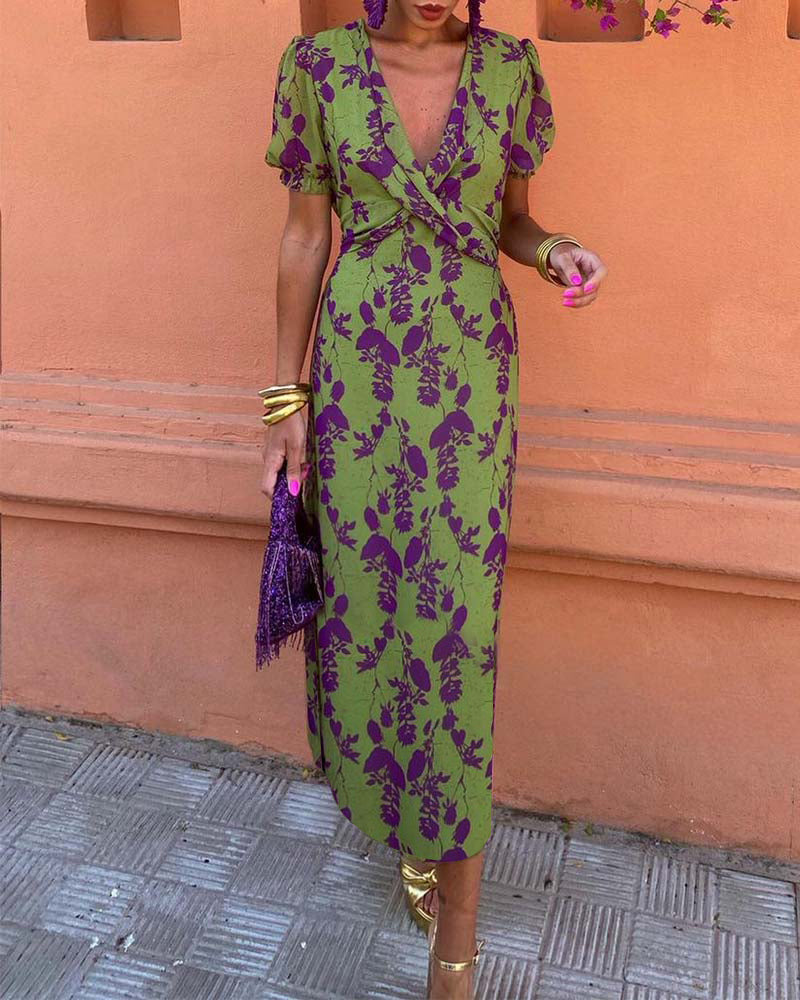 Women's Floral Print Boho Dress