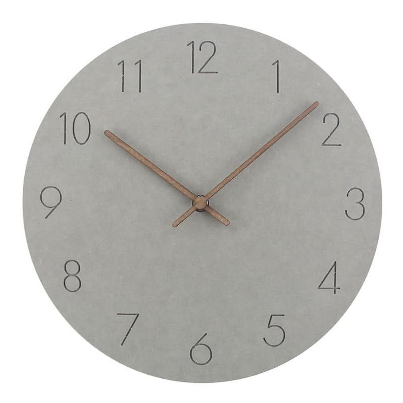 Contemporary NordWhisper silent wall clock, battery operated, excellent home/office decor.