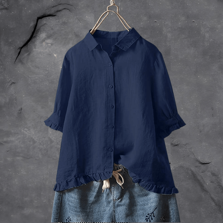 Women's stylish everyday blouse in a relaxed fit, perfect for casual chic or versatile fashion apparel.
