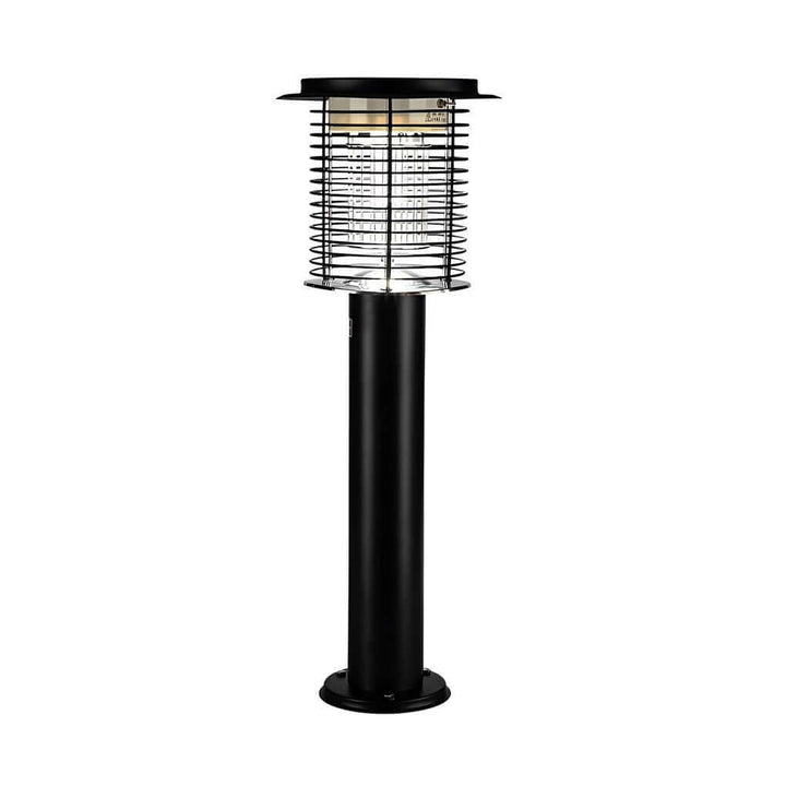 Solar outdoor lamp & electric bug zapper, providing waterproof garden lighting & mosquito relief.