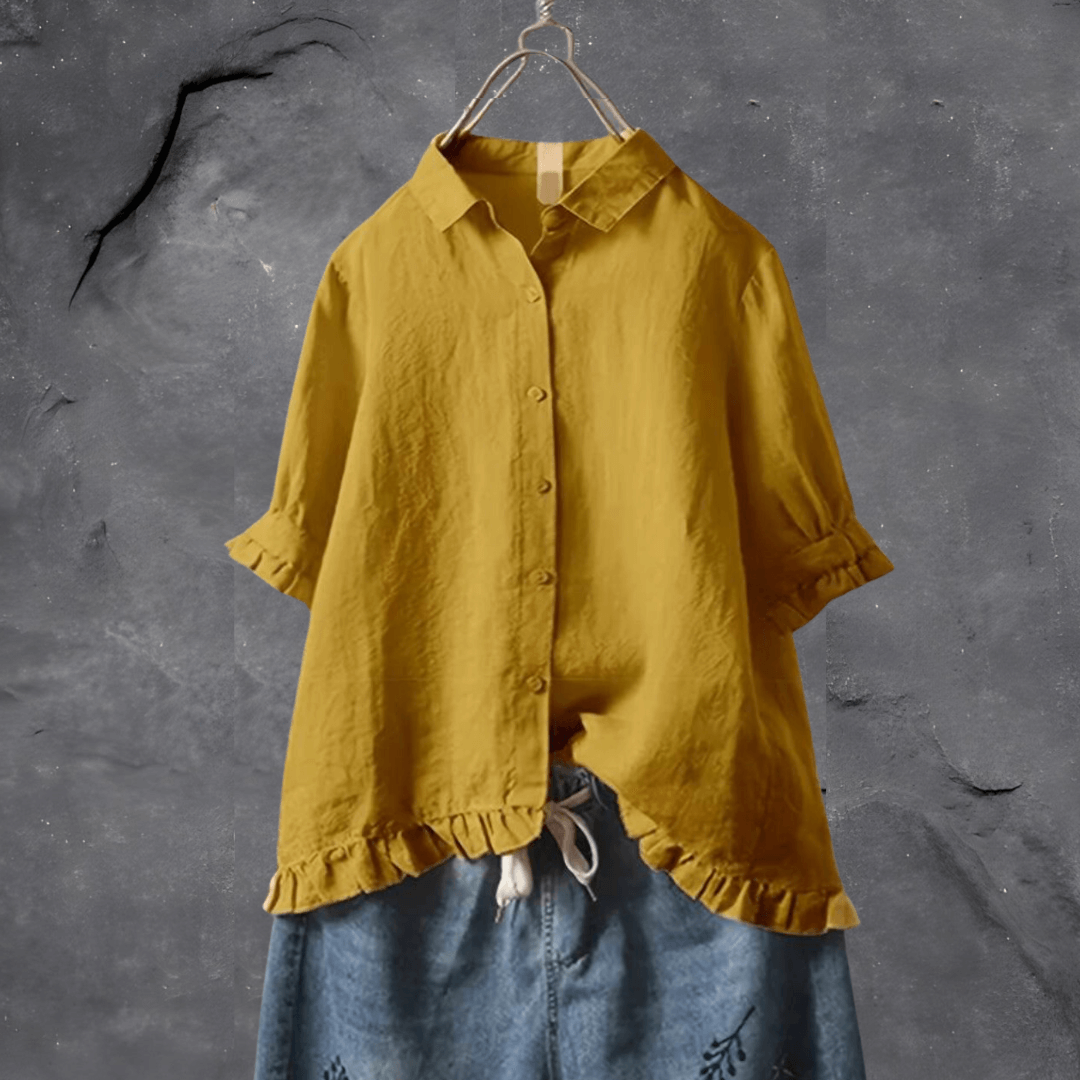 Versatile women's everyday blouse, ideal for office or smart casual. An elegant addition to any fashion top collection.