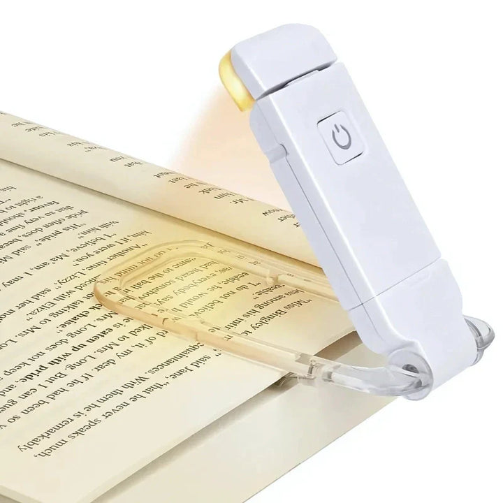 Nvroome Clip-On LED Reading Light, portable, eye-care, dimmable, rechargeable book lamp for all ages.