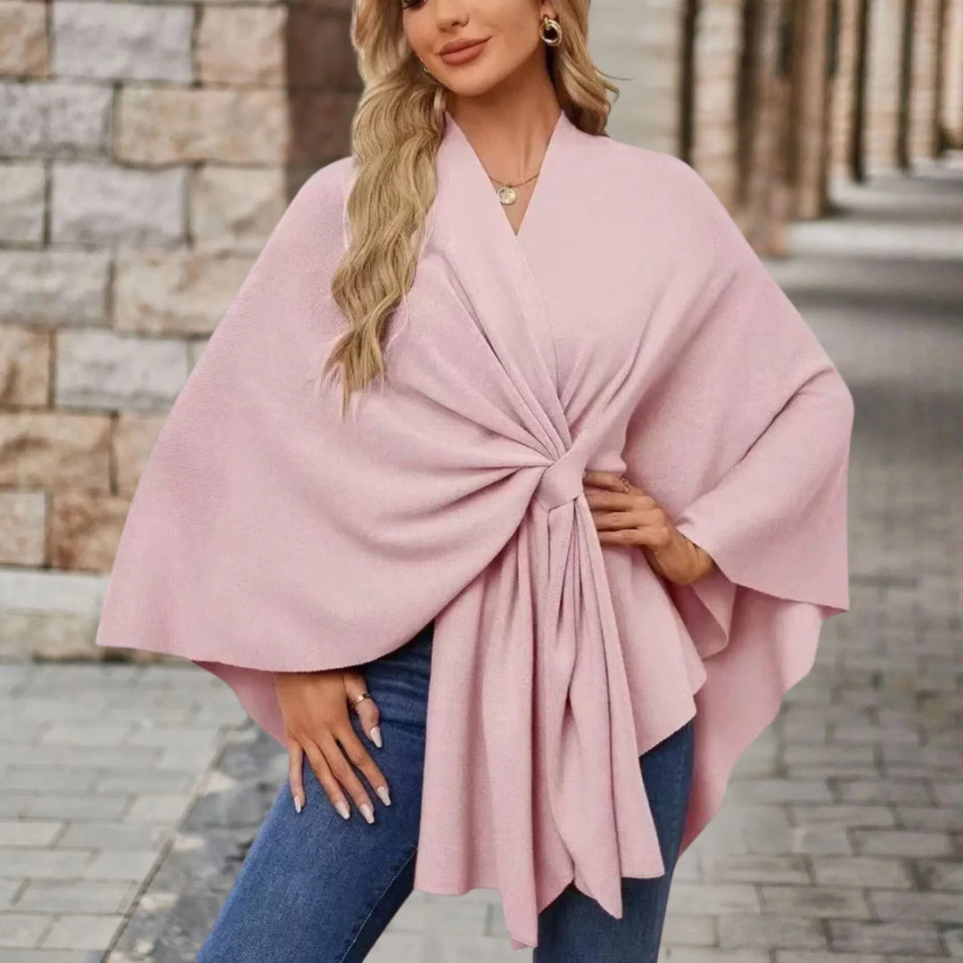 Elegant Draped Poncho
