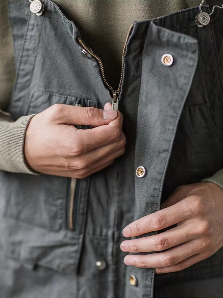 Versatile men's utility overalls, offering all-day comfort for various activities.