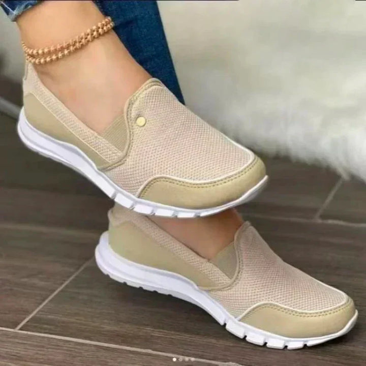 Women's orthopedic slip-on walking sneakers for all-day comfort and foot support. Ideal for casual everyday wear.
