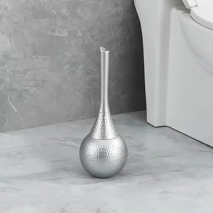 Stylish toilet brush and holder, perfect for modern luxury bathrooms. A functional home decor cleaning tool.