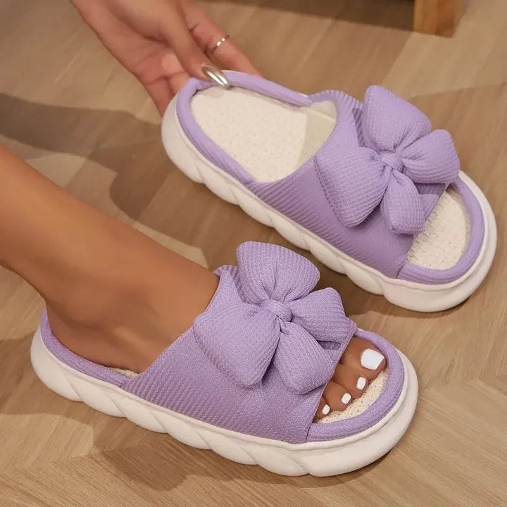 Women's Bow Detail Slides