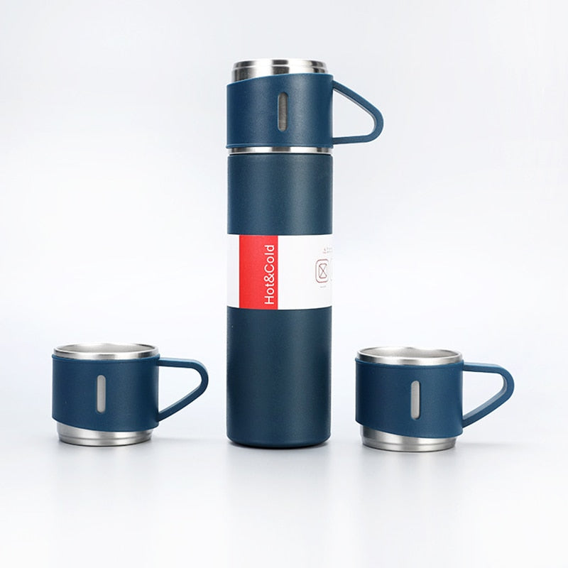 Travel mug essential: 12-hour thermos flask for on-the-go hot and cold beverages.