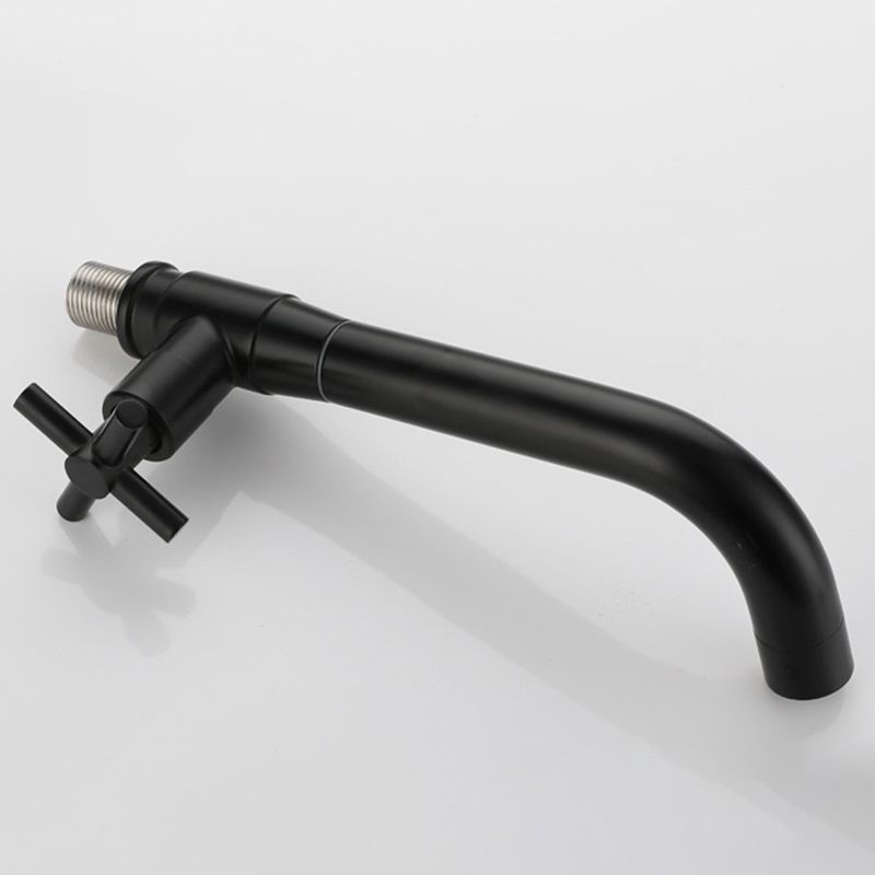 Black single-lever wall-mounted basin mixer, corrosion-resistant, modern design.
