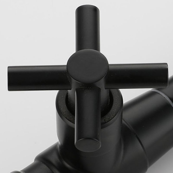 Chrome modern wall-mounted basin mixer, single-lever, elegant style.