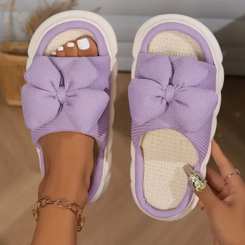 Women's Bow Detail Slides