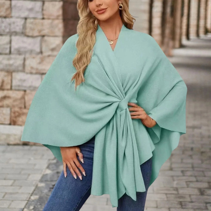 Elegant Draped Poncho