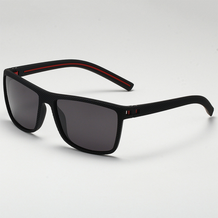 Fashionable men's sports sunglasses with polarized lenses for UV protection.