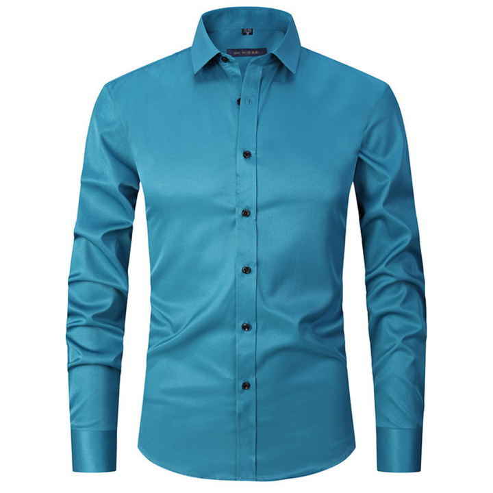 Button down men's casual shirt, long sleeve, classic fit, perfect for smart everyday style.