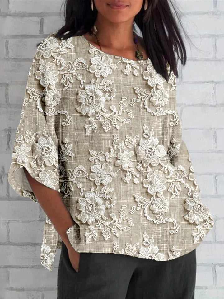 Vintage Floral Blouse