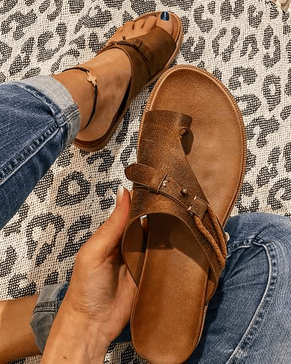 Luxe women's orthopedic sandals with advanced arch support for improved foot health & posture correction.