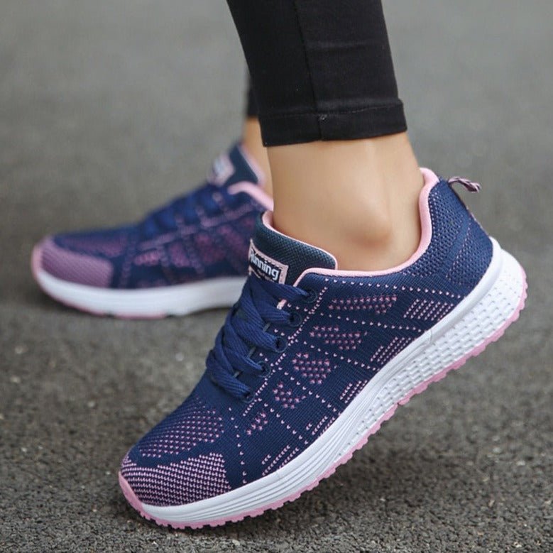 Lightweight women's orthopedic casual sneakers, featuring breathable upper for all-day comfort & support.