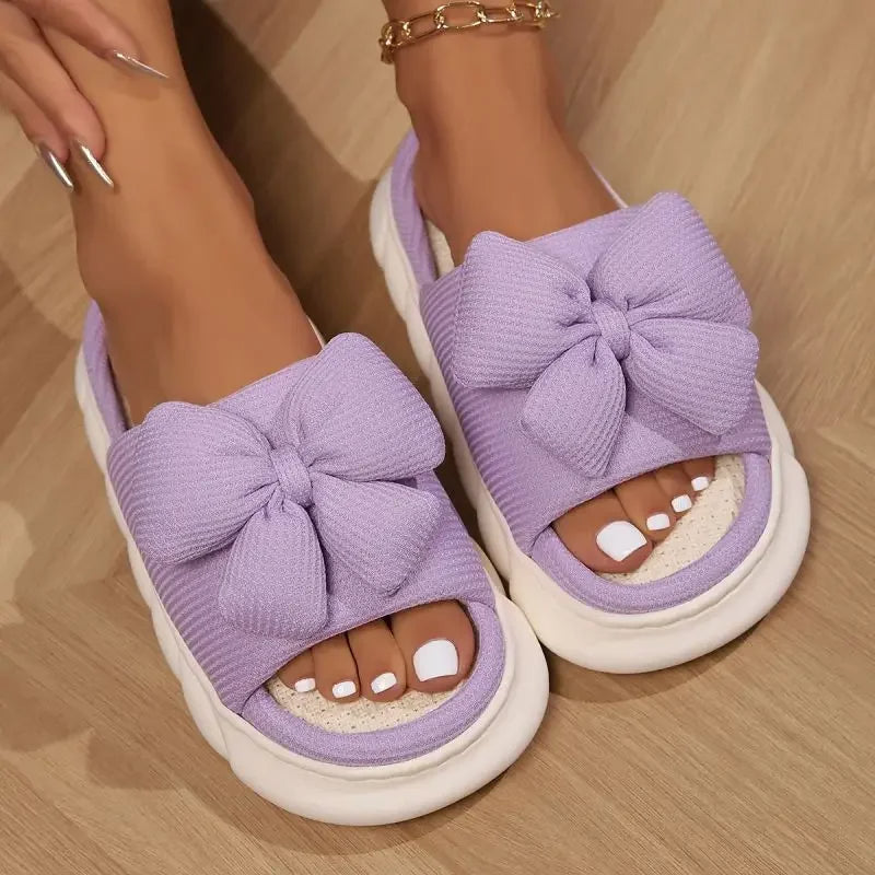 Women's Bow Detail Slides