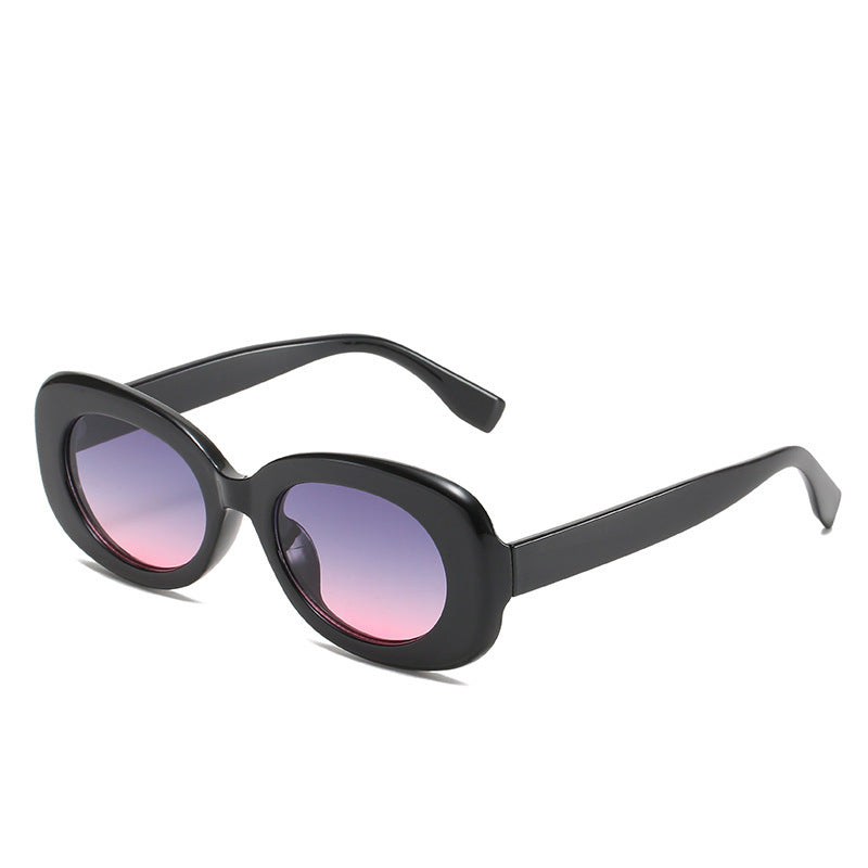 Oval Luxe Sunglasses: Minimalist Oval Frame UV Protection