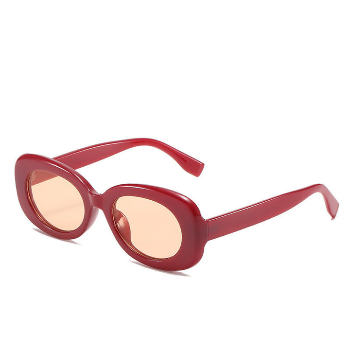 Oval Luxe Sunglasses: Minimalist Oval Frame UV Protection