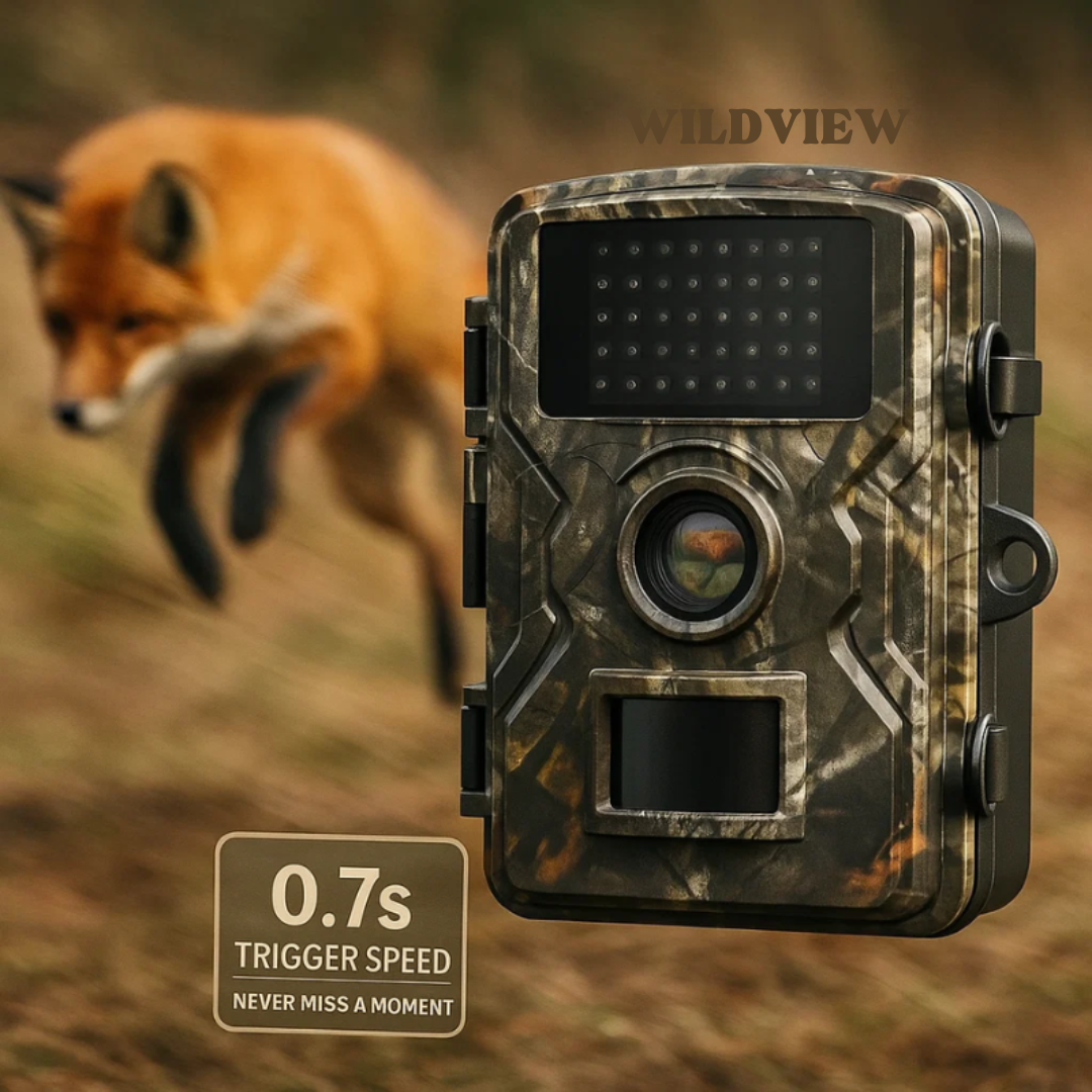 Trail Camera, 16MP, for nature photography, featuring motion-activated recording & clear night vision.